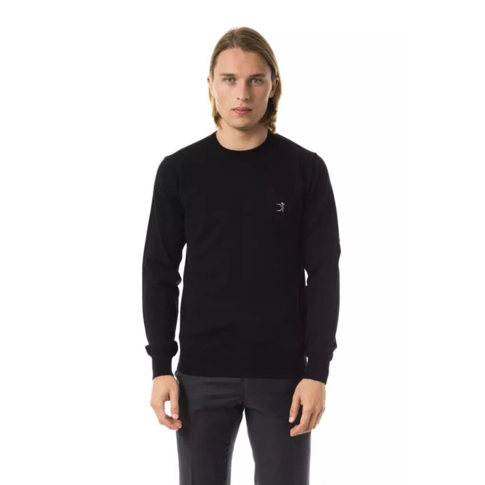 Uominitaliani Black Merino Wool Men's Men's Sweater